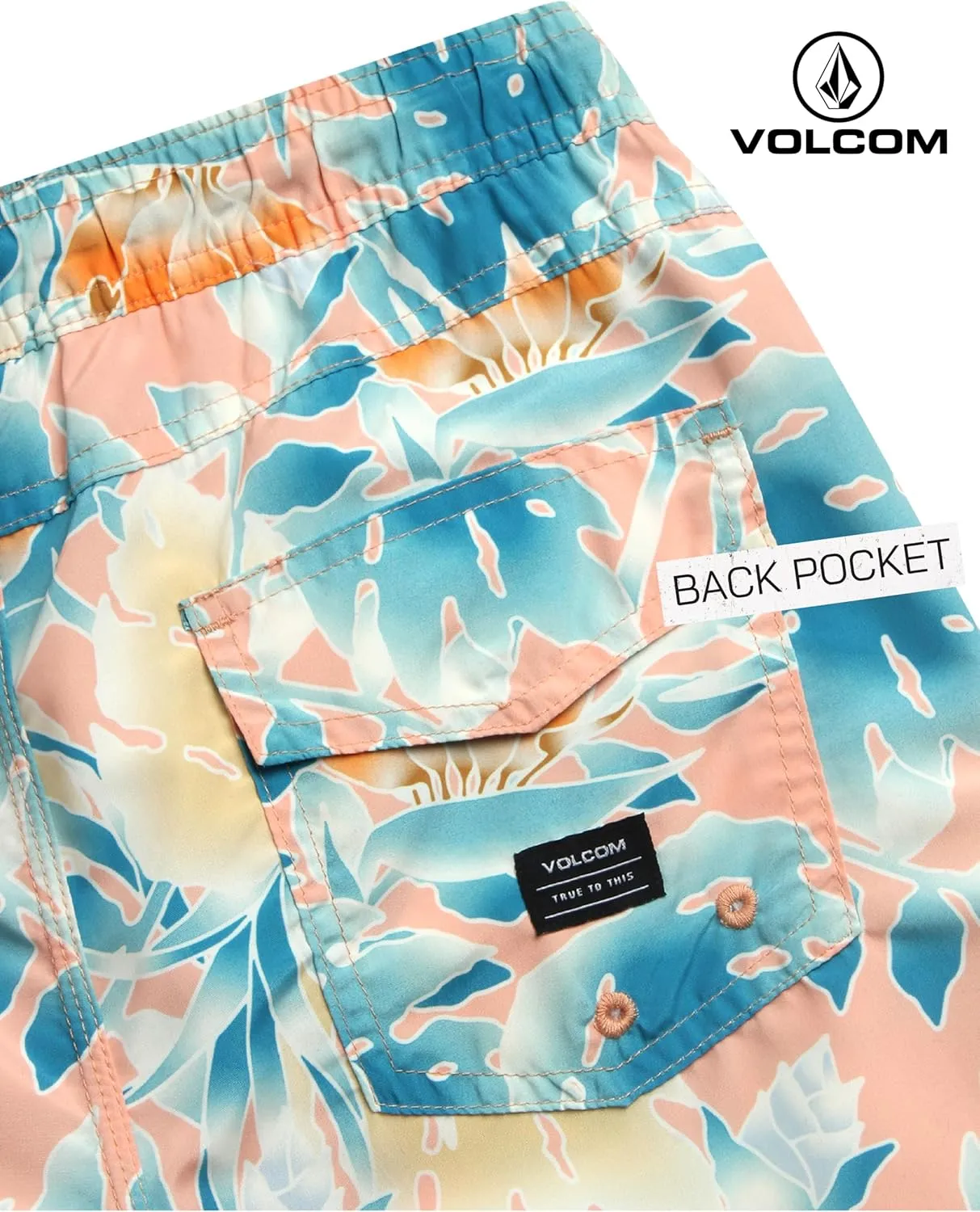 Volcom Boys' Swim Trunks - UPF 50  Bathing Suit - Quick Dry Board Shorts Swimsuit (8-16)