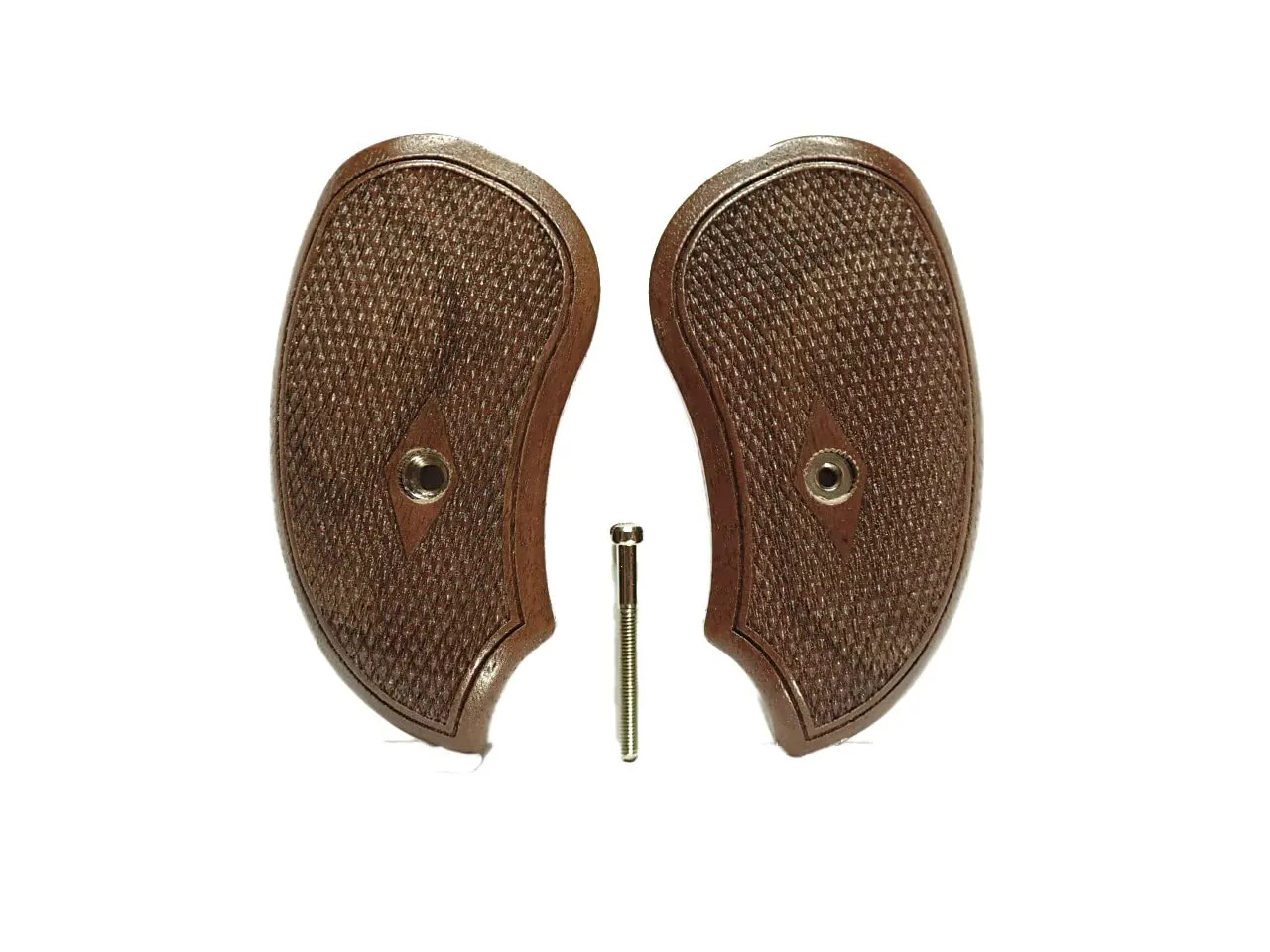 Walnut Checkered Bond Arms Derringer Grips X