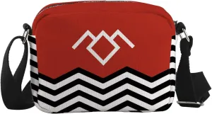 WCGXKO T Peaks TV Show Inspired T Peaks Gift 90s TV Show Merch Red Room Black Lodge Crossbody Bag