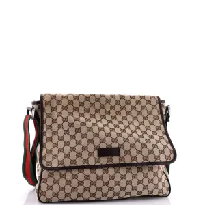 Web Strap Flap Messenger GG Canvas Medium