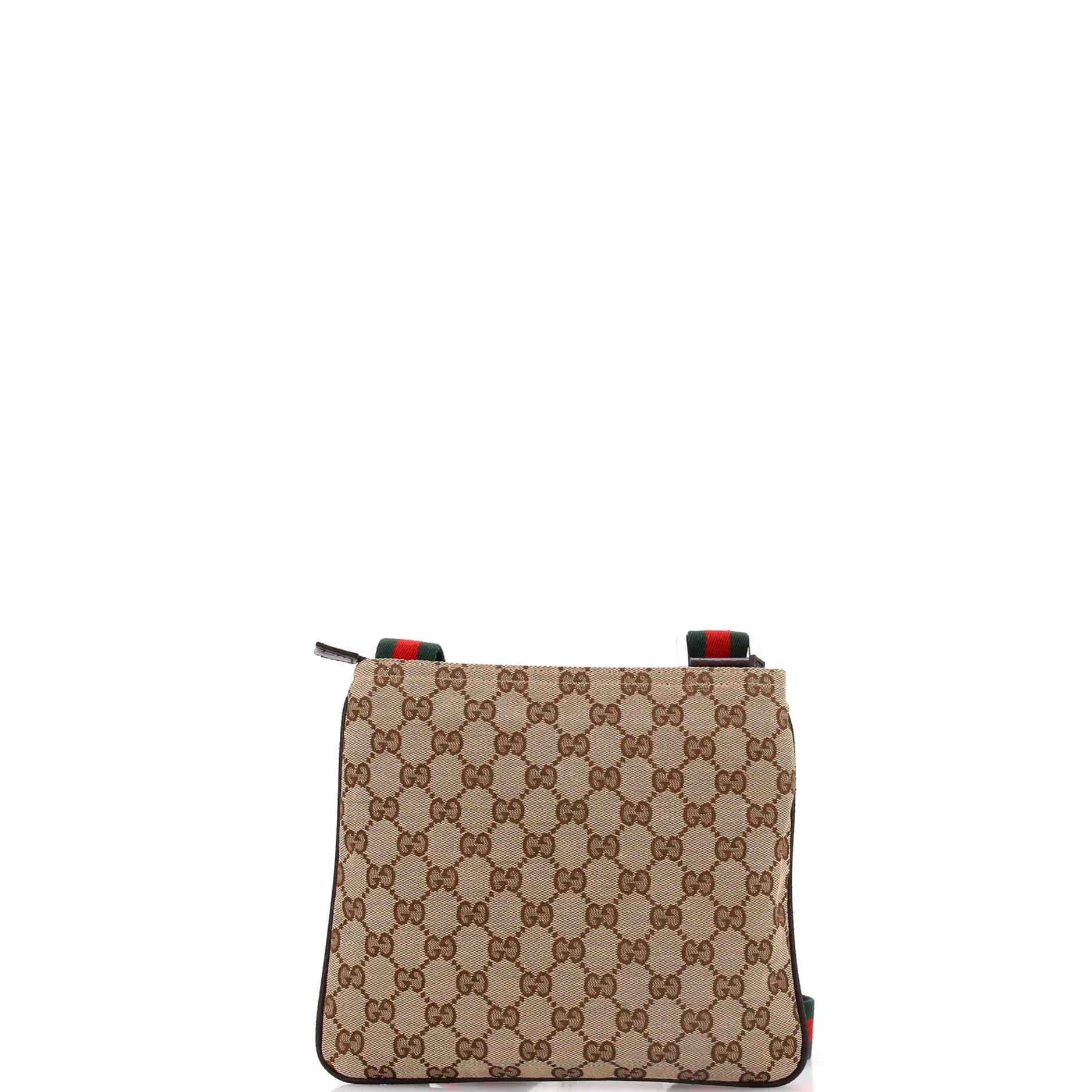 Web Strap Zip Messenger Bag GG Canvas Small