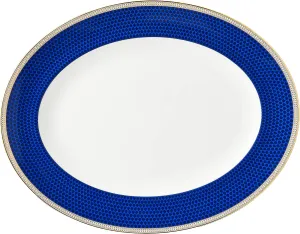 Wedgwood Hibiscus Oval Serving Platter, 13.75", Blue