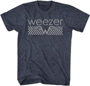 Weezer Rock Band Checkered Logo Adult Short Sleeve T-Shirt Graphic Tee