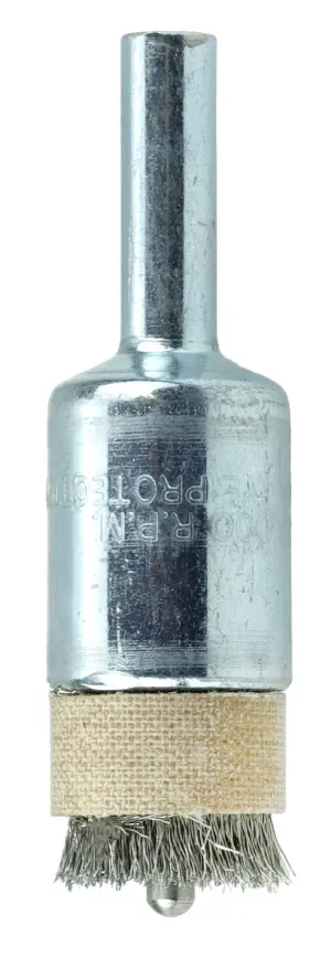 Weiler 10057 1/2" Pilot Bonding End Brush.004 Crimped Stainless Steel Wire Fill, 1/8"-Dia Pilot (Pack of 10)
