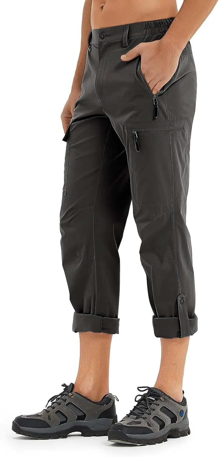 Wespornow Men's-Hiking-Pants Lightweight Water Resistant Quick Dry Outdoor Pants for Fishing Travel Camping