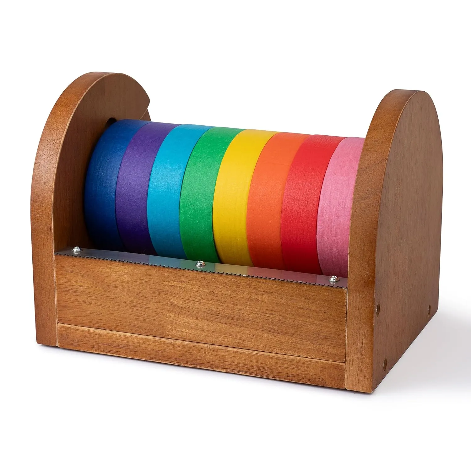 WHISTLER Wood Arts & Crafts Tape Holder   8 Large Rolls of Colored Masking Tape