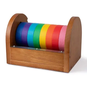 WHISTLER Wood Arts & Crafts Tape Holder   8 Large Rolls of Colored Masking Tape