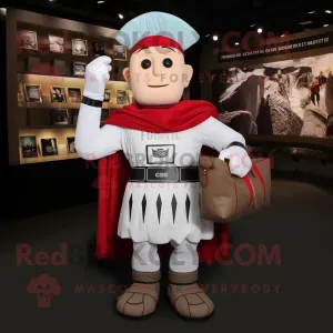 White roman soldier mascot costume character dressed with Shift Dress and Handbags, Large