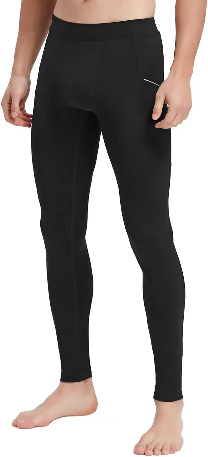 Willit Men's Active Yoga Leggings Pants Running Dance Tights with Pockets Cycling Workout Pants Quick Dry