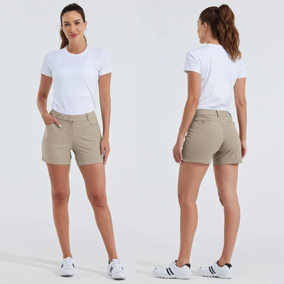 Willit Women's 4.5" Golf Shorts Quick Dry Outdoor Causal Shorts with Pockets Water Resistant
