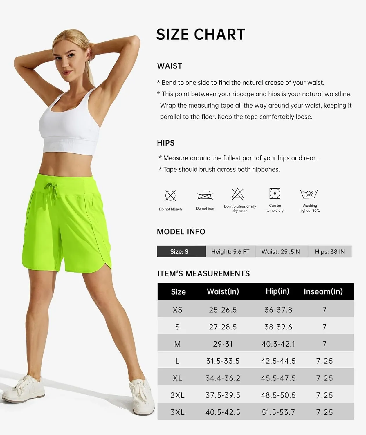 Willit Women's 7" Athletic Running Shorts Long Workout Hiking Shorts Quick Dry High Waisted Active Zipper Pocket