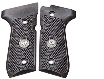 Wilson Combat Beretta 92, 96 G10 Grips, Checkered with WC Logo, Black Cherry, 724FC-BC