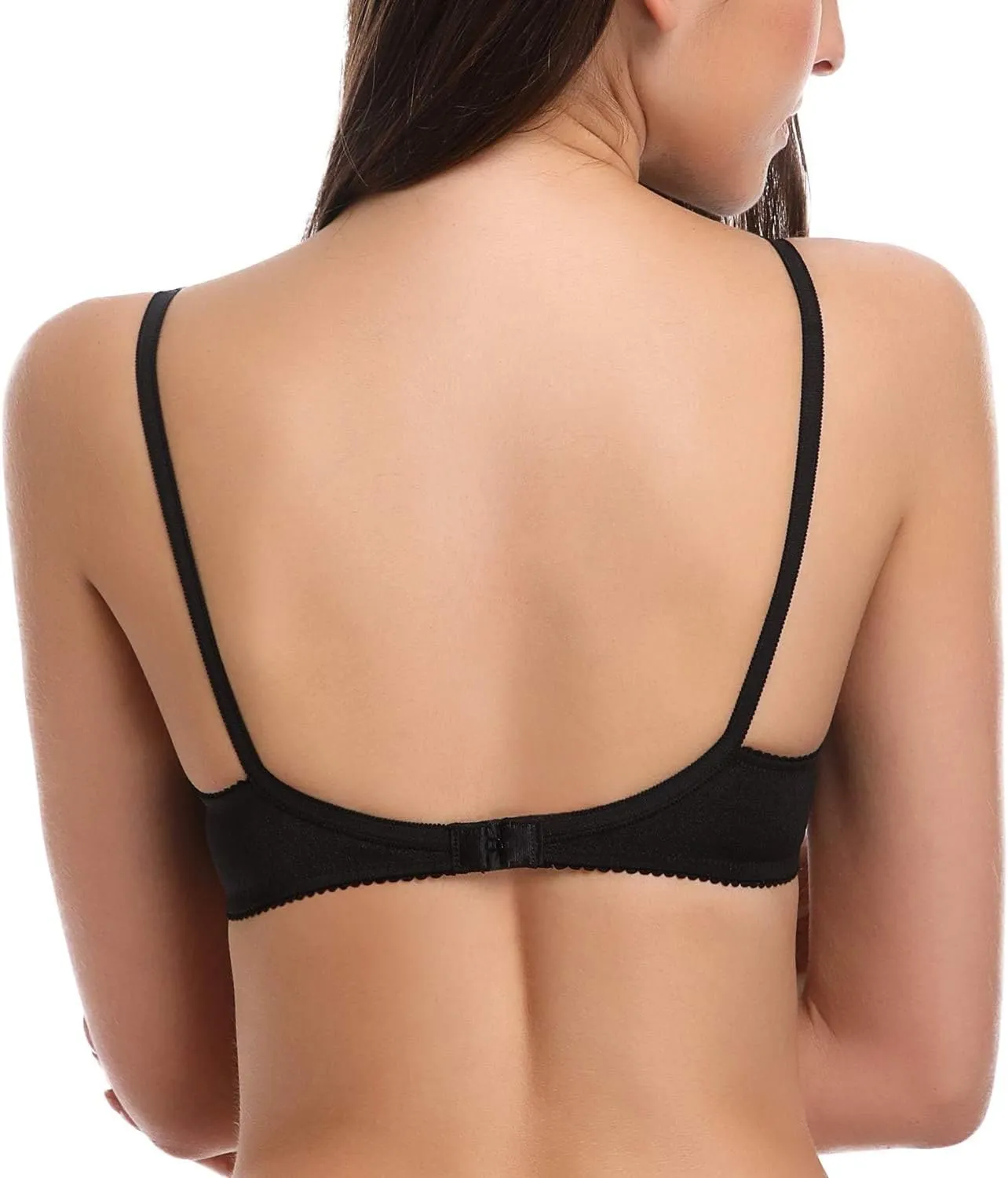 Wingslove Women's Sexy 1/2 Cup Lace Bra Balconette Mesh Underwired Demi Shelf Bra Unlined See Through Bralette