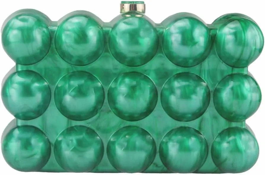 Women Acrylic Marble Handbag Shoulder Bag for Formal, Wedding, Party