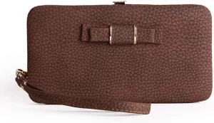 Women Bowknot Wallet Long Purse Phone Card Holder Clutch Large Capacity Pocket