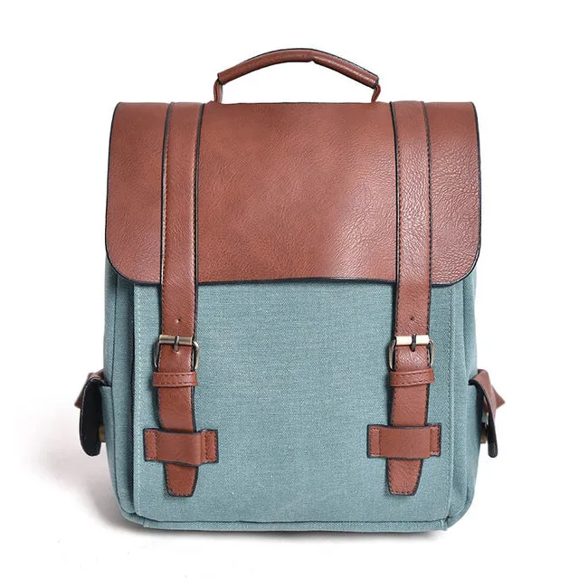 Women Canvas Backpacks For Teenage Girls School Bags