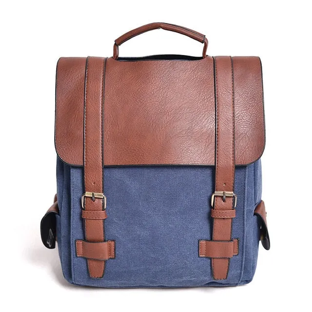 Women Canvas Backpacks For Teenage Girls School Bags