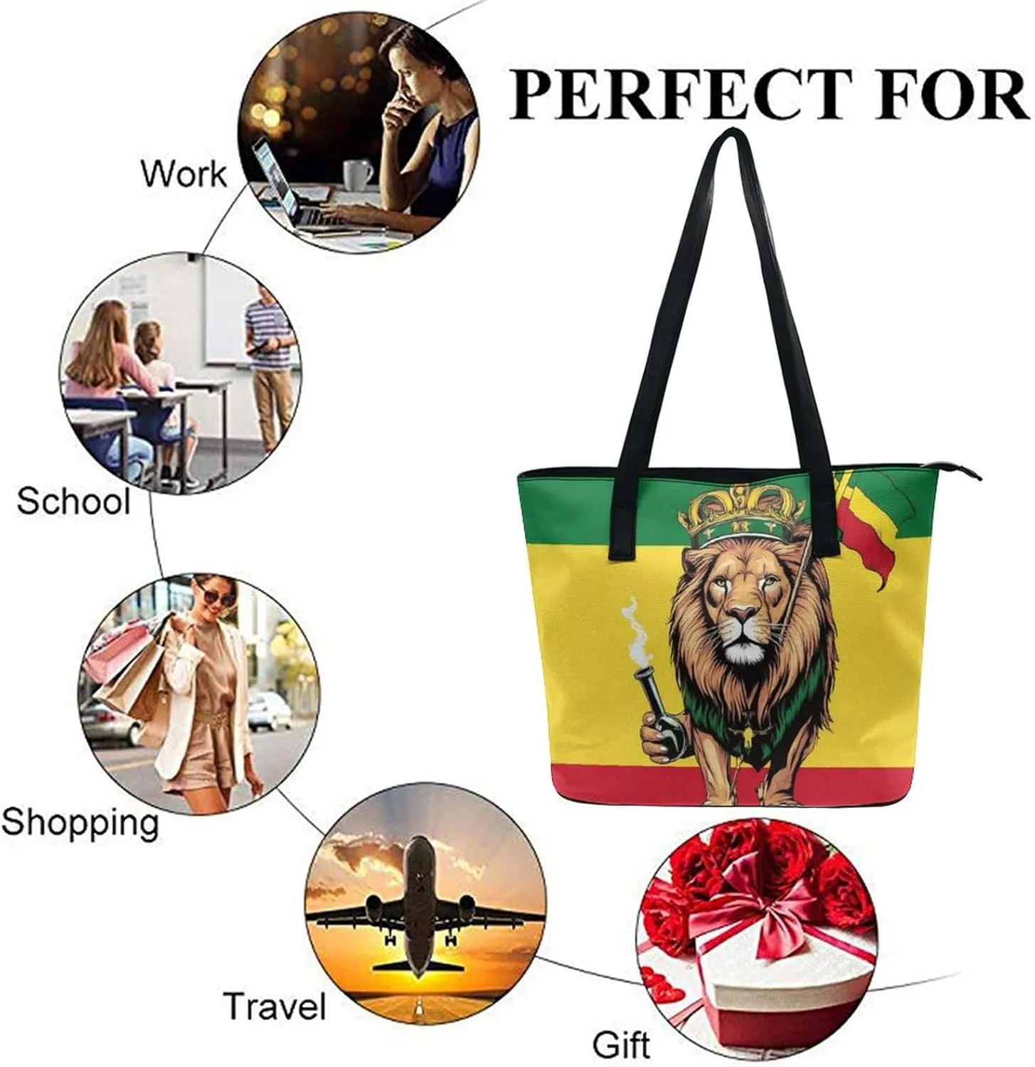 Women Tote Bags Handbags PU Leather Shoulder Casual Handbags