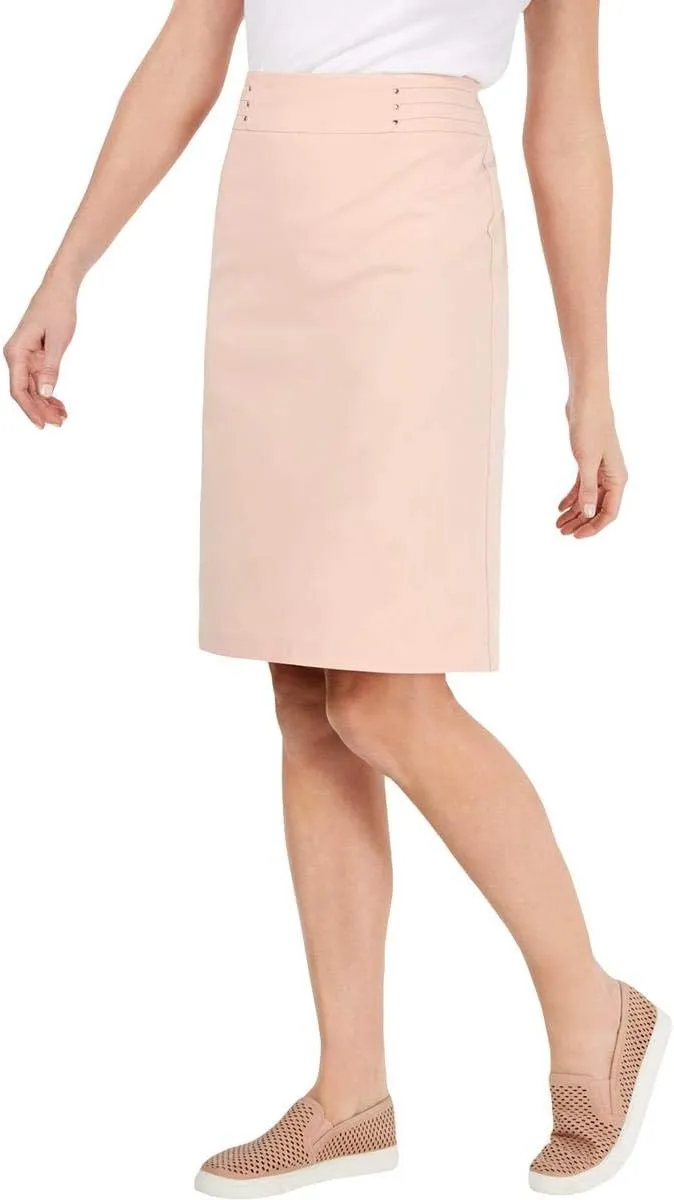 Womens Band Leader Studded Slit Skirt Pink M