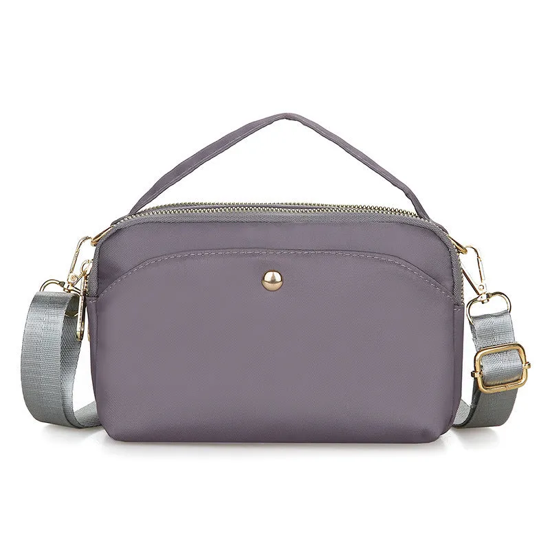 Women's Cloth Solid Color Large Capacity Crossbody Bags