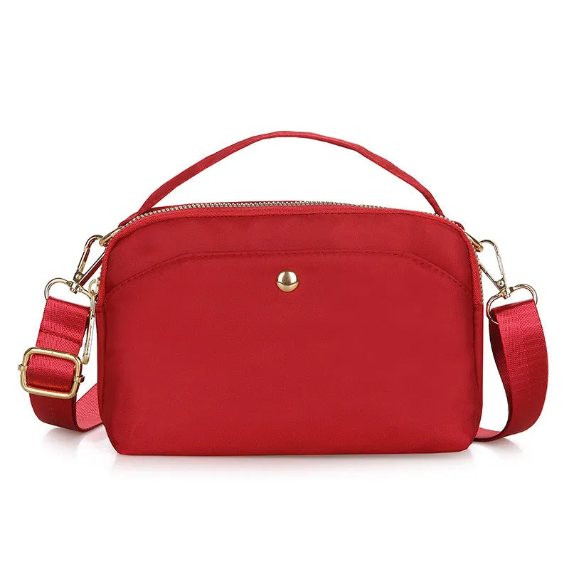 Women's Cloth Solid Color Large Capacity Crossbody Bags