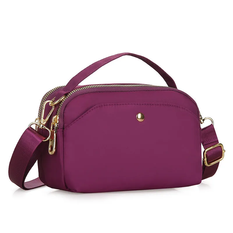 Women's Cloth Solid Color Large Capacity Crossbody Bags