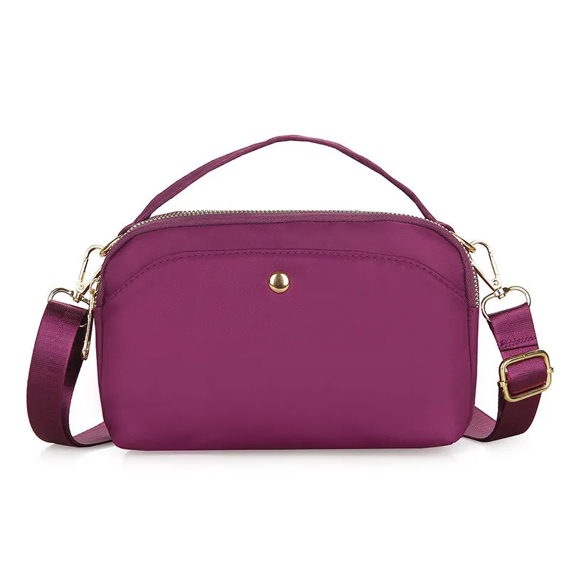 Women's Cloth Solid Color Large Capacity Crossbody Bags