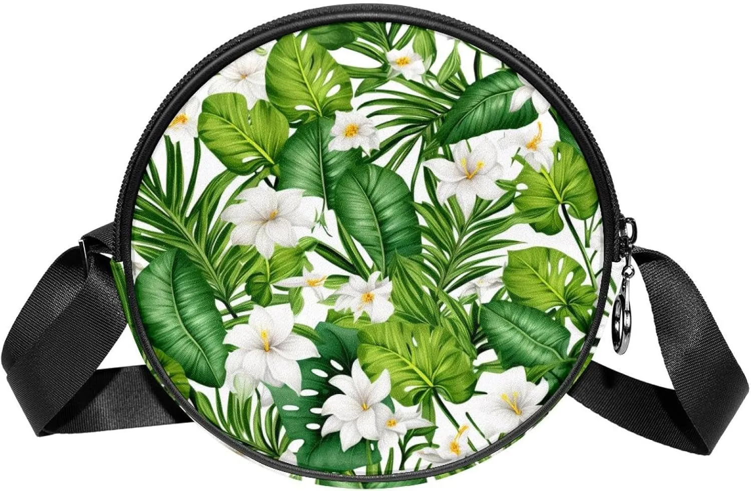 Women's Crossbody Handbags, Travel Purse, jungle leaf with flower