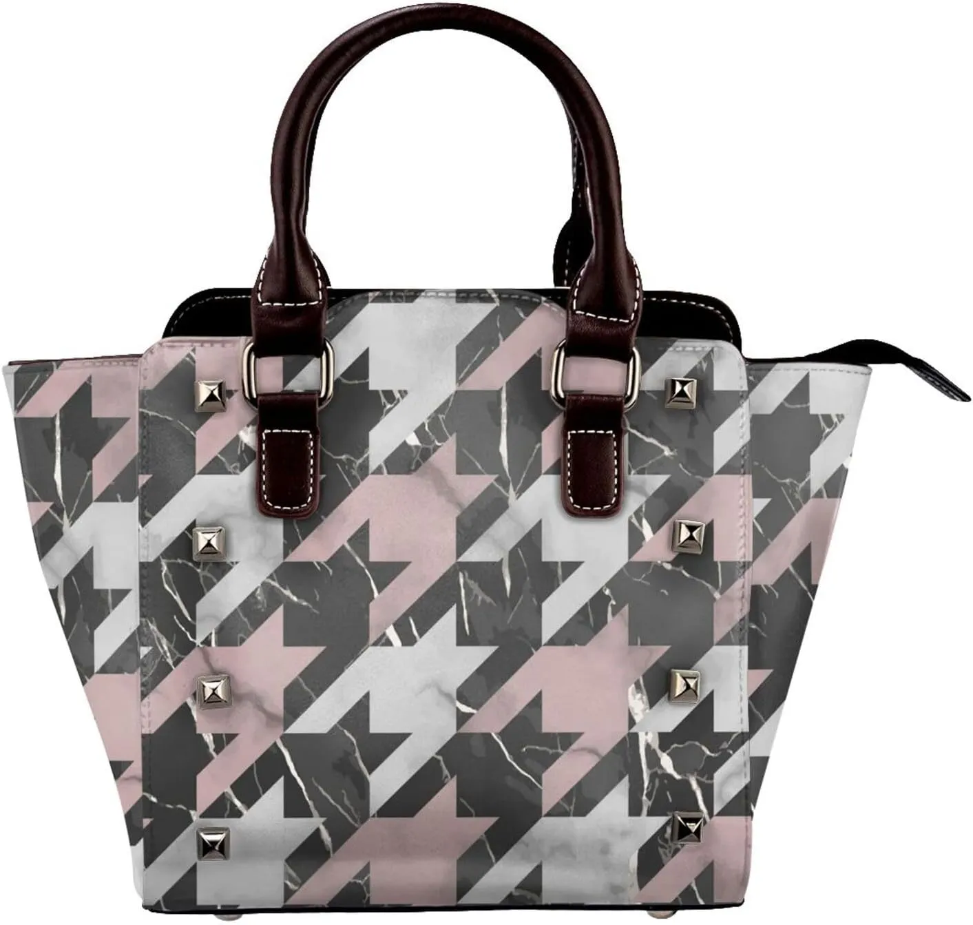 Womens Handbag Purse Handle Shoulder Crossbody Bag Rivet Satchel Tote Shoulder Bag