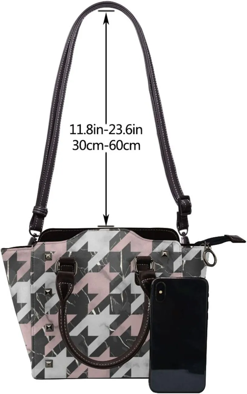 Womens Handbag Purse Handle Shoulder Crossbody Bag Rivet Satchel Tote Shoulder Bag