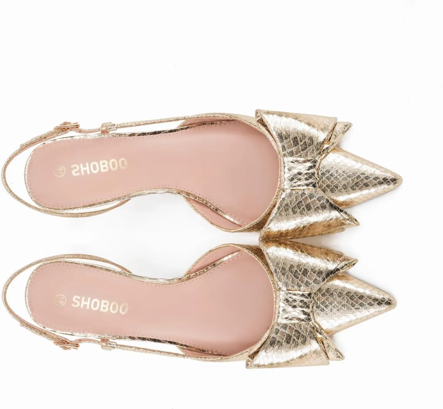 Women's High Heels with Bow - Pointed Toe Slingback Pumps for Dress Wedding Bridal