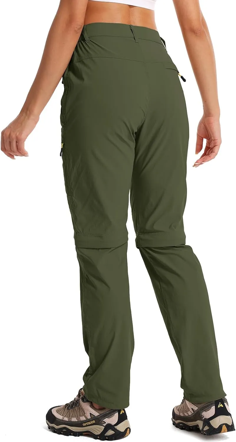 Women's Hiking Pants Convertible Quick Dry Stretch Lightweight Zip-Off Outdoor Fishing Travel Safari Pants