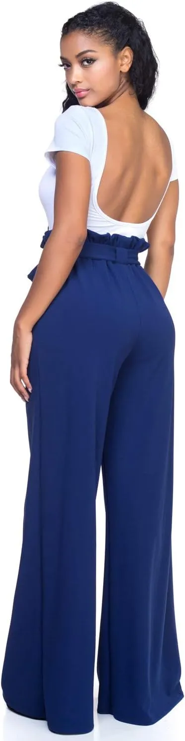 Women's Junior Plus J2 Love Paperbag Wide Leg Pants