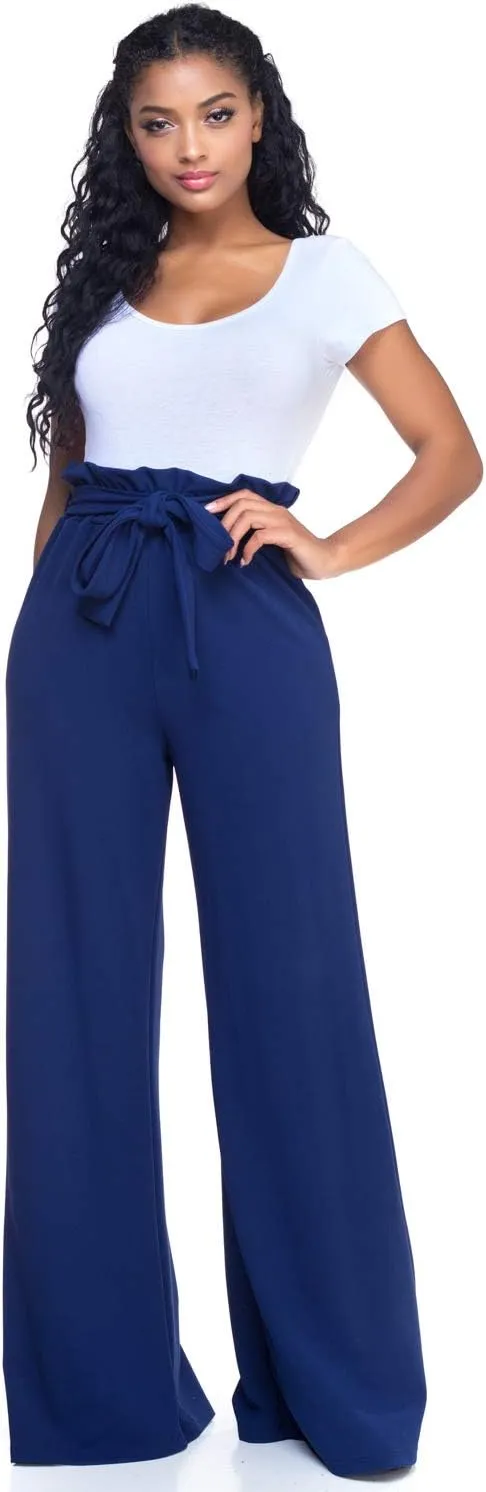 Women's Junior Plus J2 Love Paperbag Wide Leg Pants