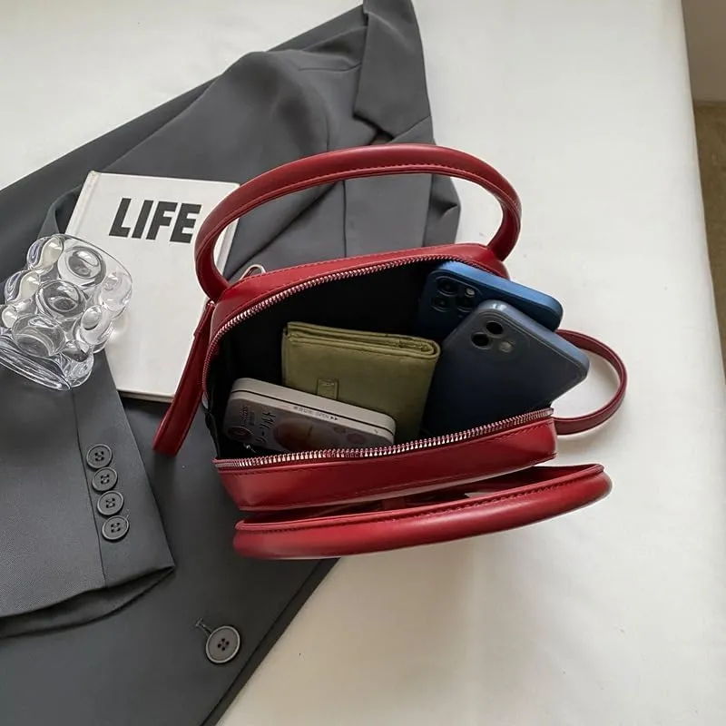 Women’s Small Handbag with Bowknot, Elegant Top-Handle Purse, Cute Crossbody Phone Bag, Stylish Shoulder Mini Tote