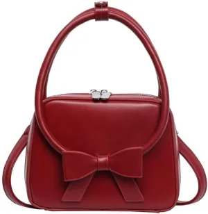 Women’s Small Handbag with Bowknot, Elegant Top-Handle Purse, Cute Crossbody Phone Bag, Stylish Shoulder Mini Tote