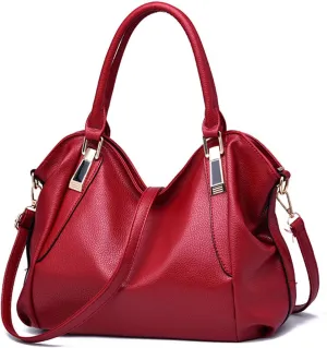 Women's Soft PU Shoulder Bag, Large Capacity Handbag, Fashionable and Elegant Design for Work and Daily Use