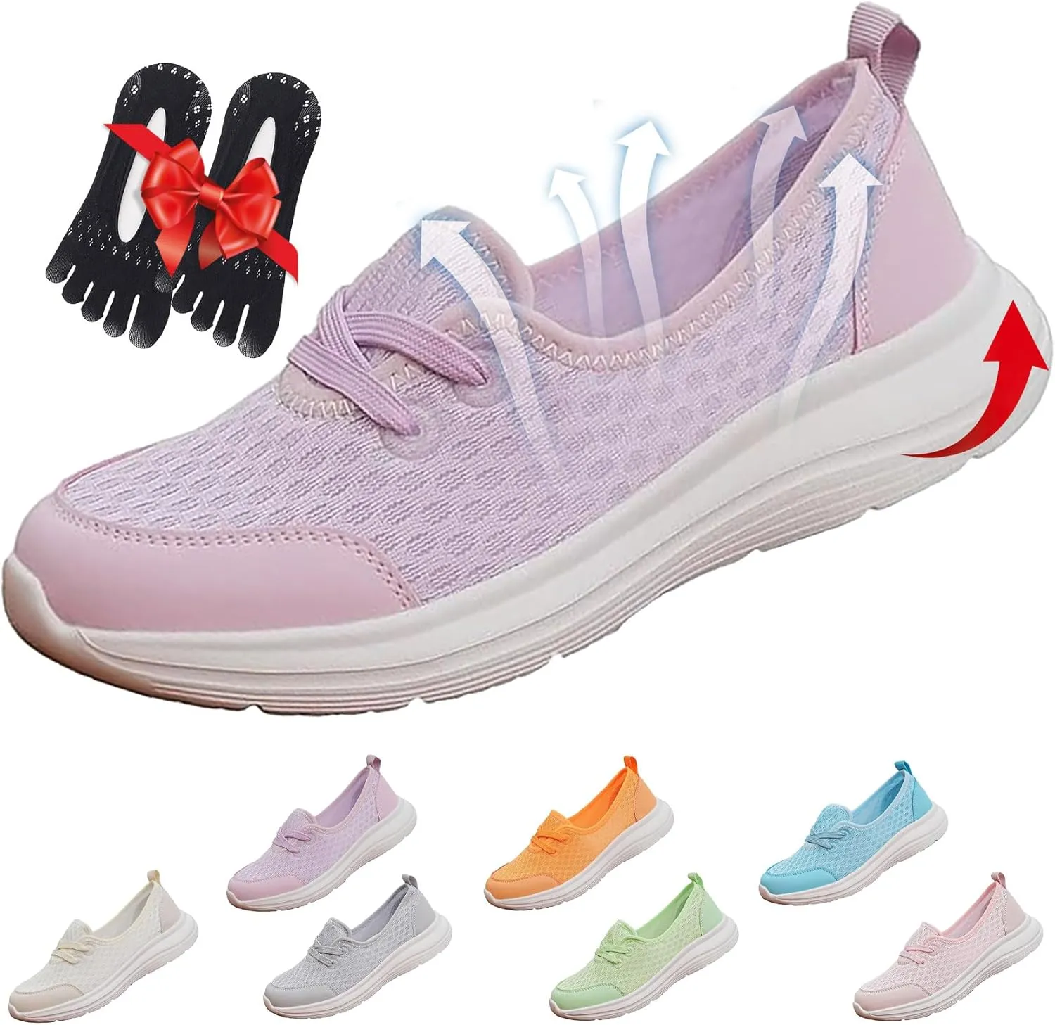 Women's Soft Sole Mesh Comfort Orthopedic Shoes, Women's Casual Lightweight Soft Sole Mesh Comfort Orthopedic Shoes