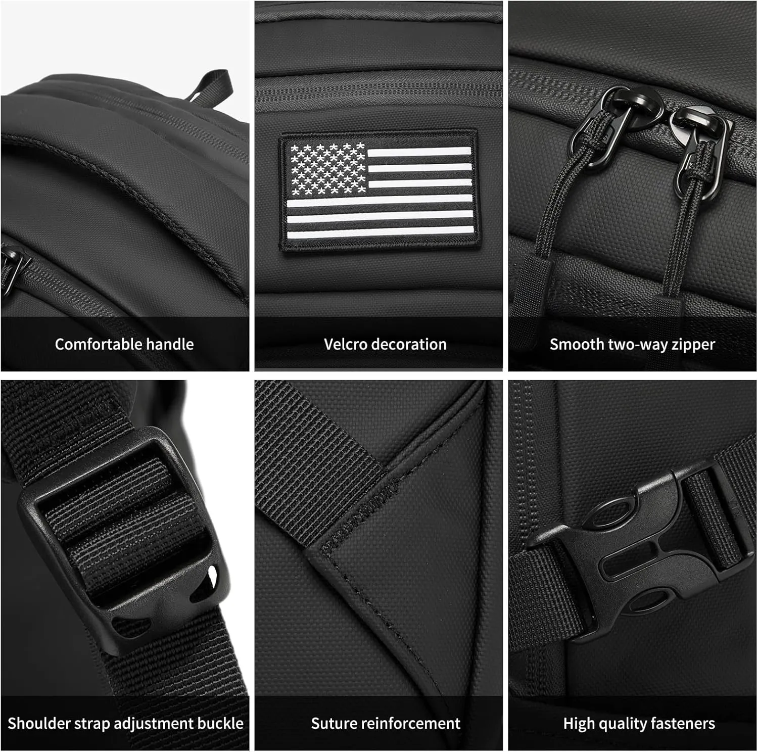 Wotony Military tactical backpack, backpack for men black small tactical assault bag