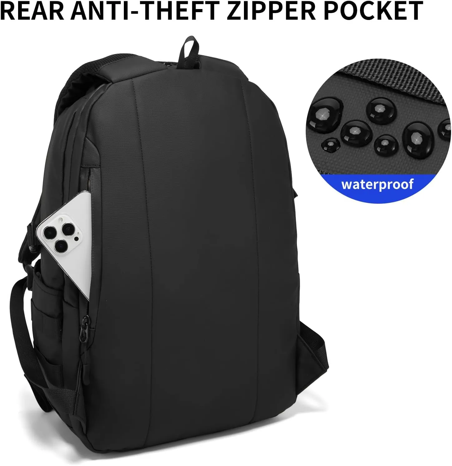 Wotony Military tactical backpack, backpack for men black small tactical assault bag