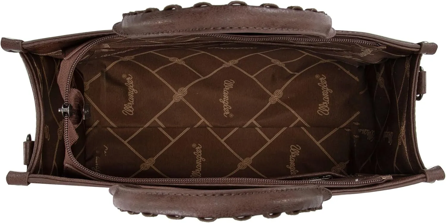 Wrangler Women's Leopard Print Woven Shoulder Purse