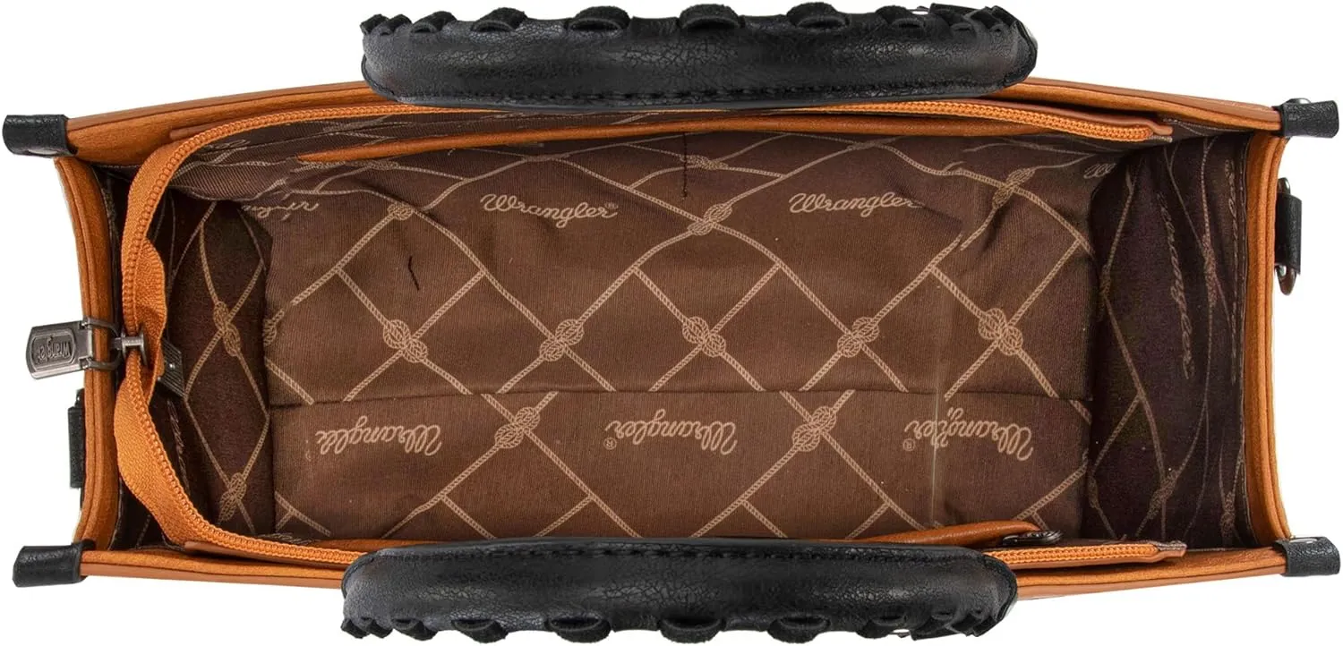 Wrangler Women's Leopard Print Woven Shoulder Purse