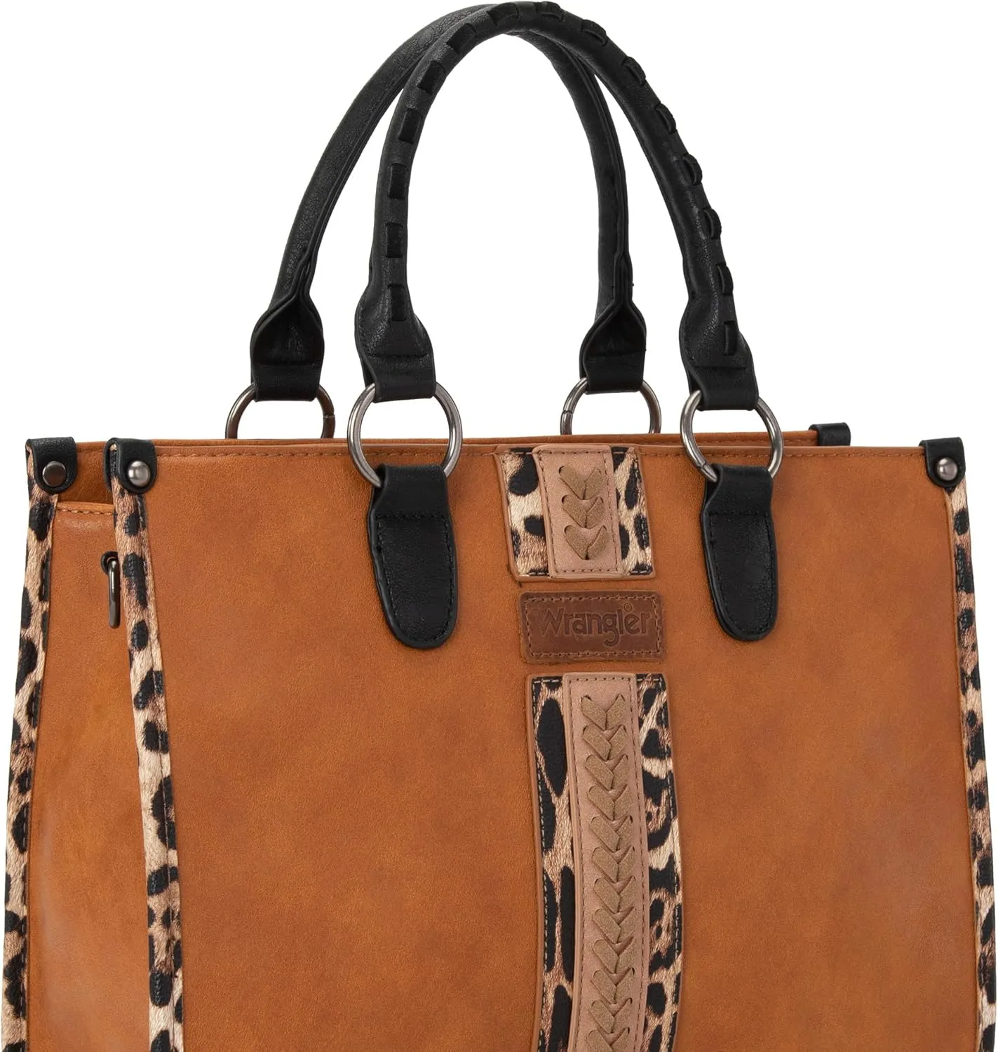 Wrangler Women's Leopard Print Woven Shoulder Purse