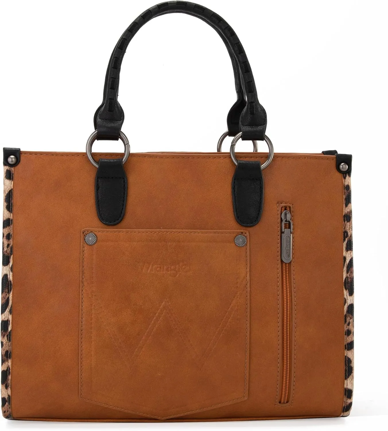 Wrangler Women's Leopard Print Woven Shoulder Purse