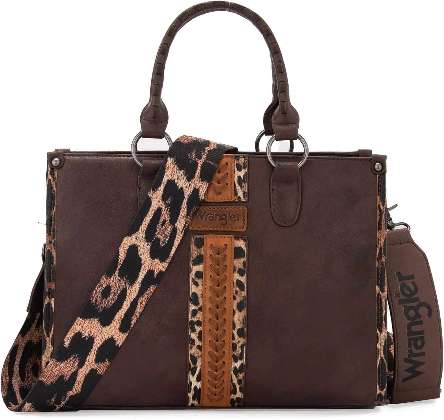 Wrangler Women's Leopard Print Woven Shoulder Purse