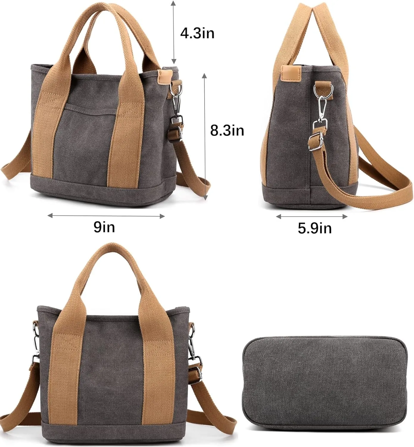 Wxnow Canvas Messenger bags for women,Tote Crossbody Shoulder Bag Satchel Purse