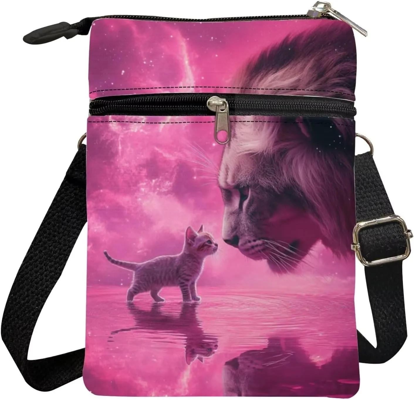 Xpyiqun Canvas Cross-body Bags for Women Small Cellphone Purse Shoulder Handbag