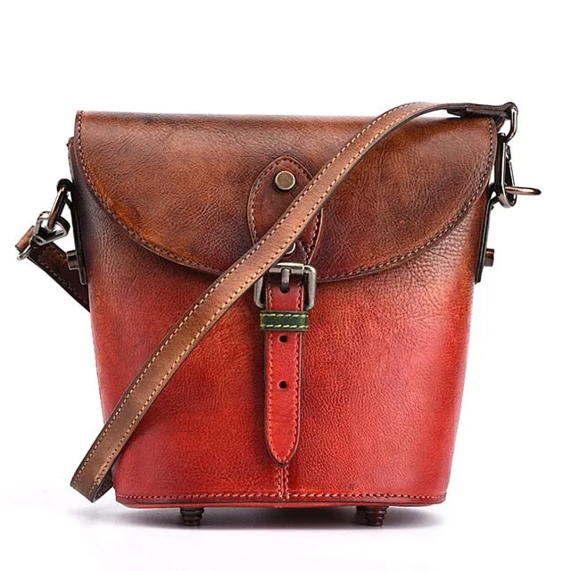 Y-IQIAN Retro luxury fashion Genuine Leather Women Messenger Bag