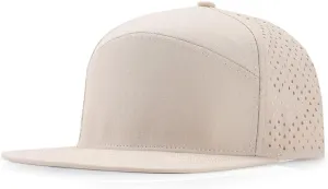 YuMENo Men's Flat Brim Baseball Cap Mesh Back Quick Dry Adjustable Performance Trucker Hats