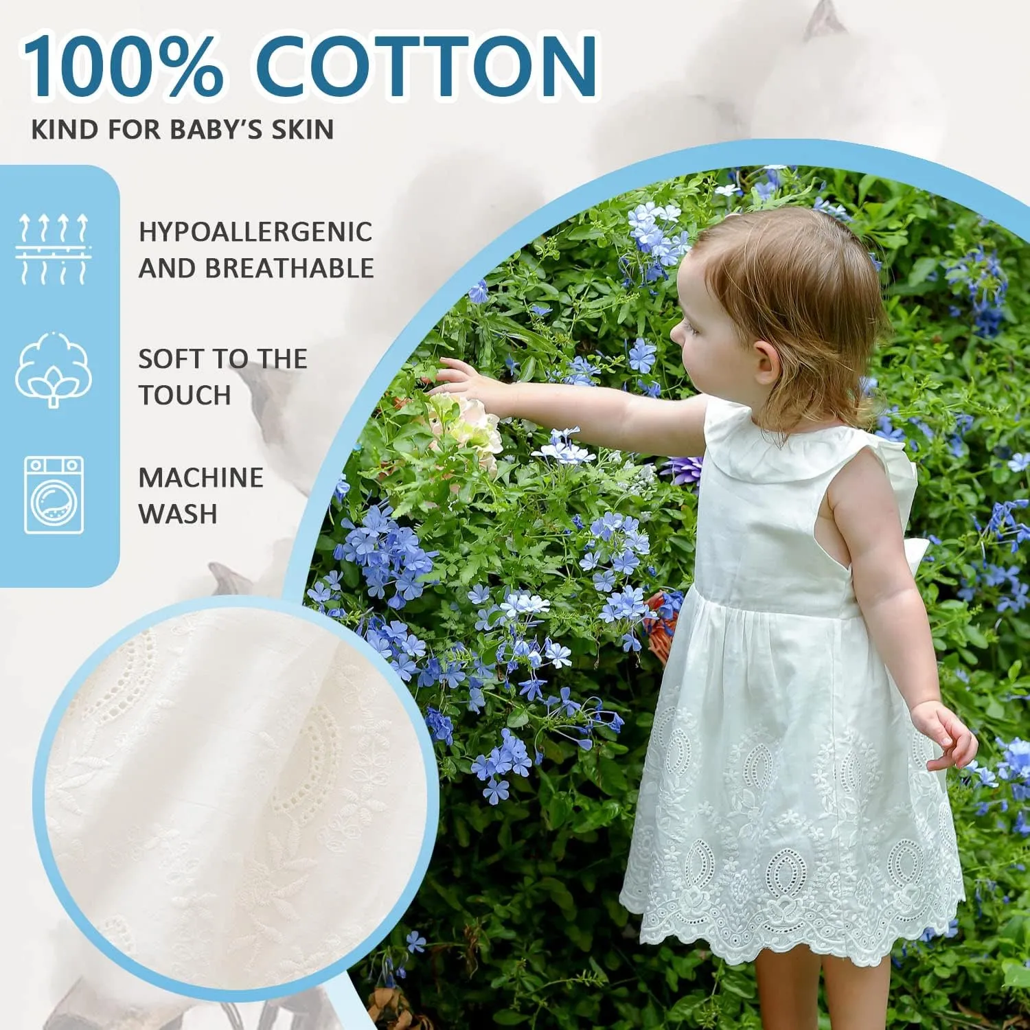 Zanie Kids Easter Dresses for Girls Baby Girl Summer Dress Playwear Family Photo Outfits
